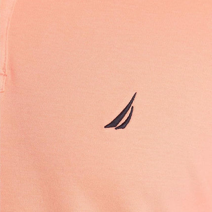 Nautica Men's Classic Fit Short Sleeve Dual Tipped Collar Polo Shirt, Pale Coral, XXL