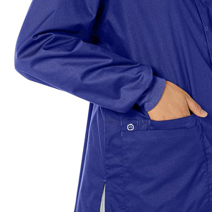 WonderWink Unisex-Adult's Snap Front Jacket, Galaxy Blue, Large