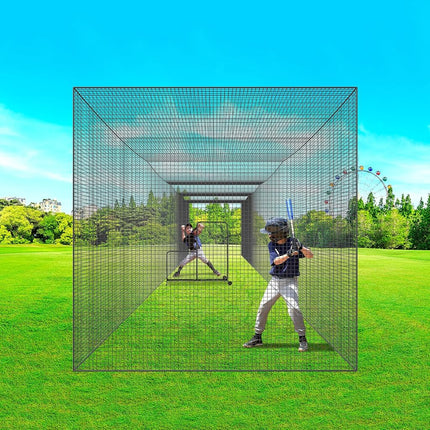 VEVOR Baseball Batting Netting, Professional Softball Baseball Batting Hitting Training Net, Practice Portable Pitching Cage Net with Door & Carry Bag, Heavy Duty Enclosed PE Netting,1676CM (NET ONLY)