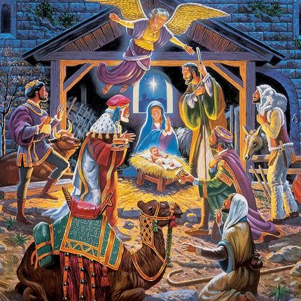 Masterpieces Holy Night Holiday Glitter Jigsaw Puzzle (500-Piece)
