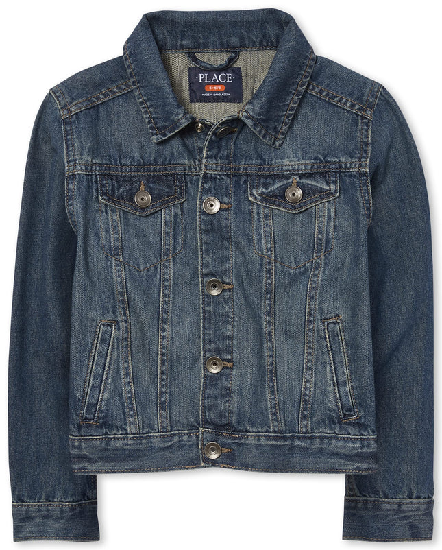 The Children's Place Boys' Denim Jacket, Streamwas