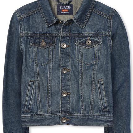 The Children's Place Boys' Denim Jacket, Streamwas