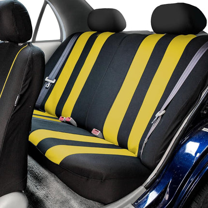 FH GROUP FH-FB036217 Striking Striped Seat Covers Yellow / Black Color - Fit Most Car, Truck, Suv, or Van