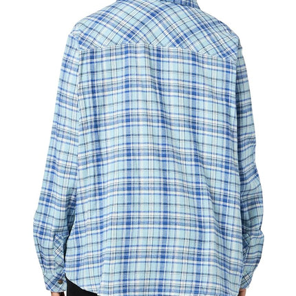 Chemise à manches longues Dickies pour femme taille plus, bleu, 3X