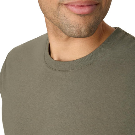Hanes Men's Originals Lightweight T-Shirt, Crewneck T-Shirts for Men, Tri-Blend Tee, Fatigue Green, Large