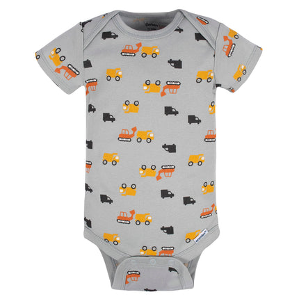 Gerber Baby Boys 8-pack Short Sleeve Onesies Bodysuits Shirt, Transportation Zone, 3-6 Months US