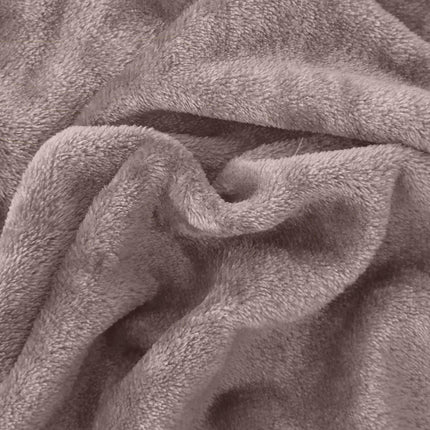 Elegant Comfort Luxuriously Soft 4-Piece Velvet Plush Flannel Sheet Set - Premium Quality - Cozy Warm, Anti-Static, Non Pilling Fuzzy Velvet Flannel Fleece Deep Pocket Sheet Set - Twin, Taupe