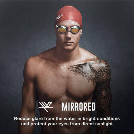 Lunettes de natation Speedo Vanquisher 2.0 Miroir Anti-buée Or