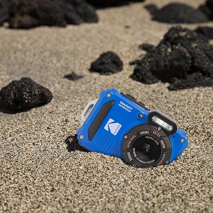 KODAK Pixpro WPZ2 - 16M Pixel Compact Digital Camera, Waterproof to 15m, Shockproof, 720p Video, 2.7" LCD Screen - Li-ion Battery, Blue