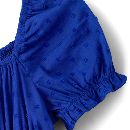 The Children's Place Girls' Short Sleeve Dressy Dress, Renew Blue, X-Small