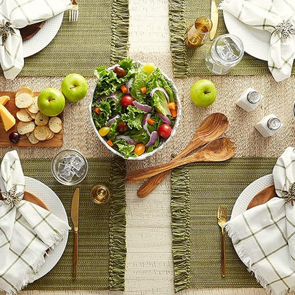 DII Tabletop Collection, Cotton, Olive Green, Placemat Set, 13x19