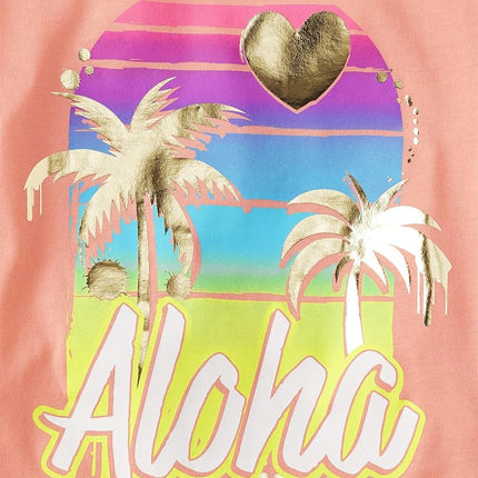 The Children's Place Assorted Everyday Short Sleeve Graphic T-Shirts,multipacks, Pineapple/Drink/Vacay/Aloha, X-Large