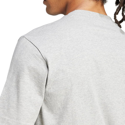 adidas Men's Essentials Small Logo Sportswear T-Shirt, Medium Grey Heather/Black, XX-S