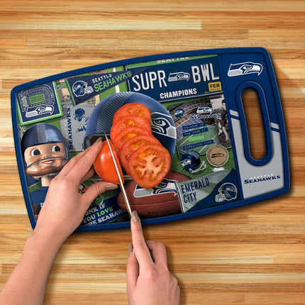 YouTheFan NFL Seattle Seahawks Retro Series Cutting Board, Medium