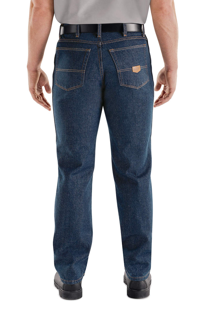 Jean de travail classique Red Kap pour homme, indigo prélavé, 44x34