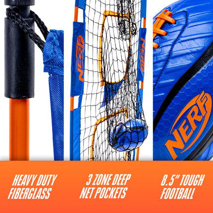 Blanco de fútbol americano Nerf Pro Pass - Blanco grande de 1.5 m x 0.6 m - Mejora la precisión de cualquier joven mariscal de campo
