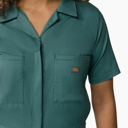 Dickies Combinaison de travail à manches courtes pour homme, vert Lincoln, 2X