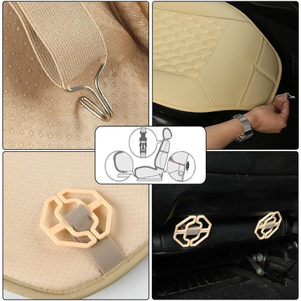 Black Panther Car Seat Cover, Luxury Car Protector, Anti-Slip Driver Seat Cover with Partial Backrest Coverage (Middle Part Only) (1 Piece, Beige)