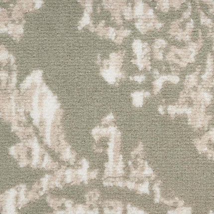 Nourison Jubilant Damask Olive 2' x 4' Area Rug, Easy Cleaning, Non Shedding, Bed Room, Living Room, Dining Room, Kitchen (2x4)