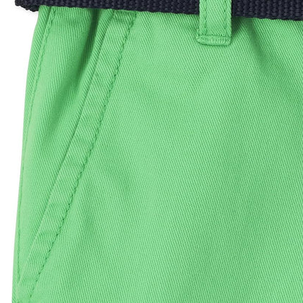 The Children's Place Baby Boys' and Toddler Twill Belted Chino Short, Sweet Pea, 6-9 Months