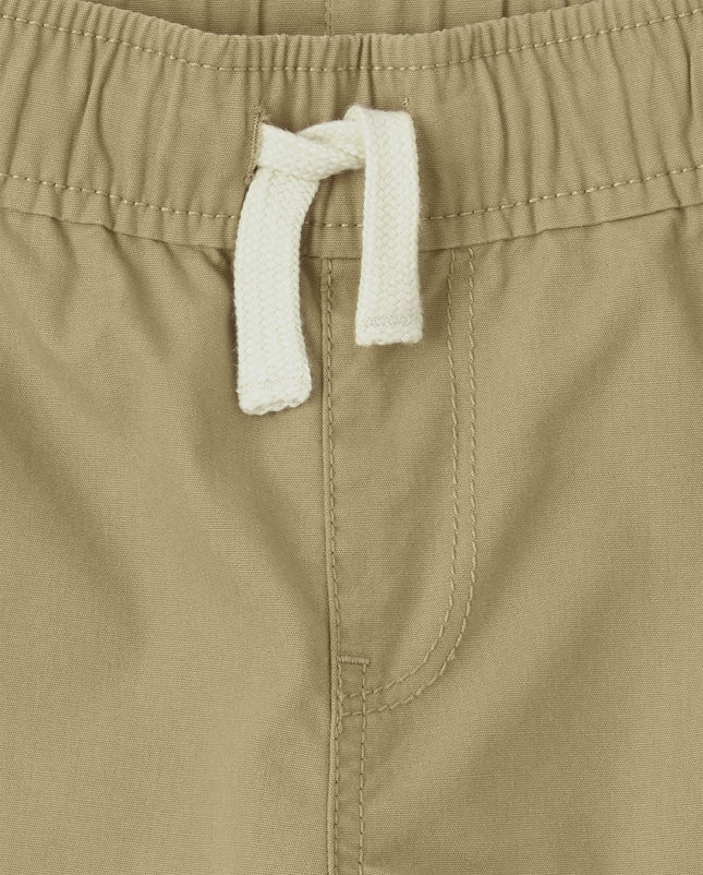 The Children's Place Pantalón corto de algodón Pull on para niño, Flax Single, 12