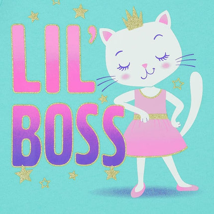 The Children's Place T-shirts graphiques à manches courtes assortis pour bébés filles et tout-petits, paquets multiples, I Rule/Lil Boss, lot de 2, 5T