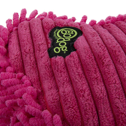goDog PlayClean Germs Squeaky Plush Dog Toy with Odor-Eliminating Essential Oils, Chew Guard Technology - Pink, Large