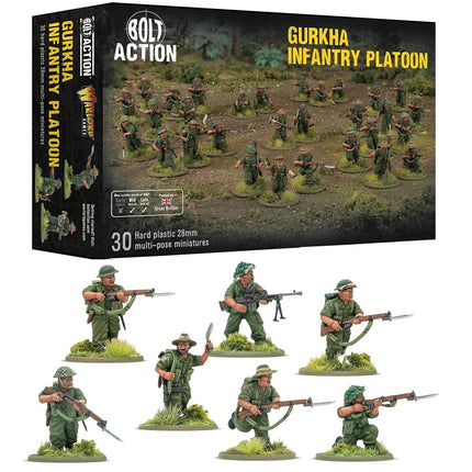 Warlord Games Gurkha Infantry Platoon - 28mm Plast