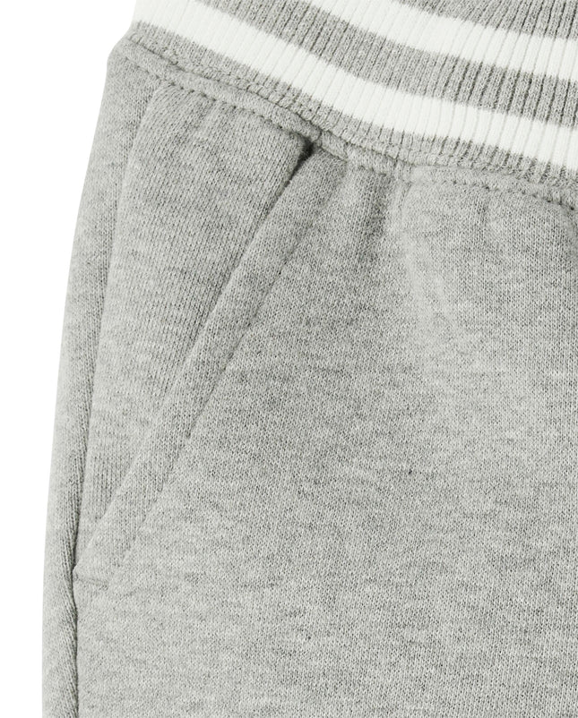 Gymboree Boys' and Toddler Fleece Jogger Sweatpants, Gray, 8