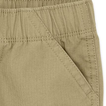 The Children's Place Baby Boys And Toddler Boys Pull on Cargo Shorts,Flax 3 Pack,3T