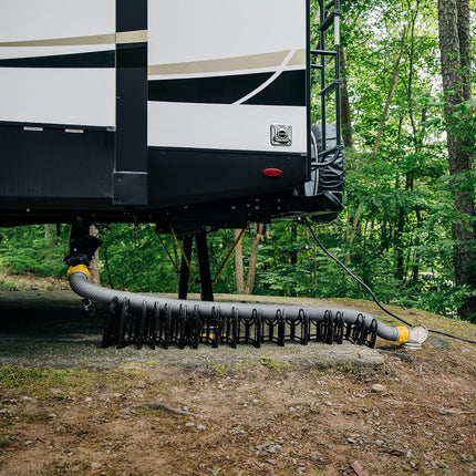 Camco 15-Foot Sidewinder RV Sewer Hose Support | Features a Lightweight, Flexible, and Durable Frame | Curves Around Obstacles | Black (43043)