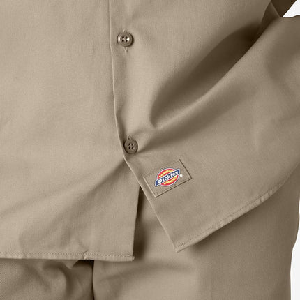 Dickies Mens Long Sleeve Work Shirt, Desert Sand, XX-Large