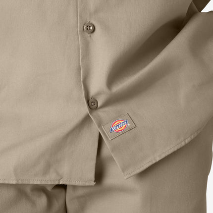 Dickies Mens Long Sleeve Work Shirt, Desert Sand, XX-Large