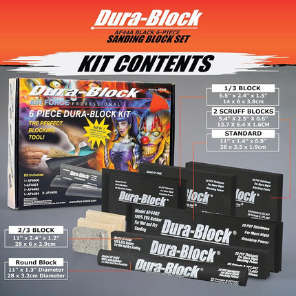 Dura-Block AF44A Black 6-Piece Sanding Block Set
