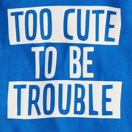 Camisetas gráficas de manga larga variadas para bebé y niño pequeño de The Children's Place, paquetes múltiples, Handsome/Too Cute, 5T