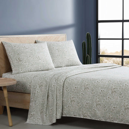 Wrangler - King Sheet Set, Silky & Lightweight Bedding Set, Paisley Home Decor, Oeko-Tex Certified (Prairieland Paisley Green, King)