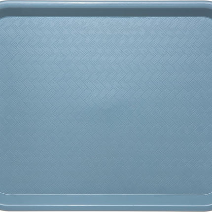Carlisle FoodService Products Cafe Fast Food Cafeteria Tray with Patterned Surface for Cafeterias, Fast Food, and Dining Room, Plastic, 13.87 x 10.75 x 0.79 Inches, Slate Blue, (Pack of 24)
