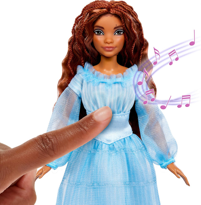 Mattel La Petite Sirène Poupée Ariel Chanteuse et Découverte avec Robe emblématique, Jouets Inspirés du Film