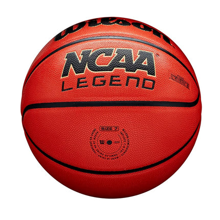Wilson NCAA Legend Basketball - Size 6-28.5", Orange/Black