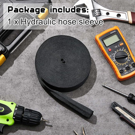 Hanaive 26 Ft Nylon Hydraulic Hose Protector Sleeve Cover,3/8 Inch Id