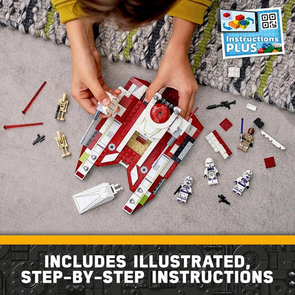 LEGO Star Wars Republic Fighter Tank Building Toy, The Clone Wars Kids Toy with 4 Character Minifigures Including Mace Windu, and 2 Battle Droid Figures for 7 Plus Year Old Boys, Girls & Fans 75342