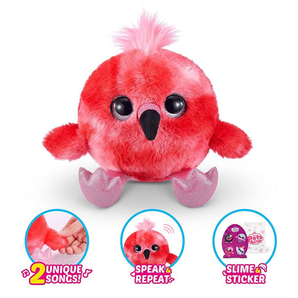 Pets Alive Chirpy Birds, Buhzoo the Toucan, Surprise Interactive Toy Pets with Electronic Speak and Repeat, Sings 2 Unique Songs, 5 Layers of Surprises, 23 cm, Ages 3+, (Toucan)