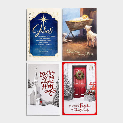 DaySpring - Christmas Classics - 60 Christmas Boxed Cards and Envelopes (J4793), Multi
