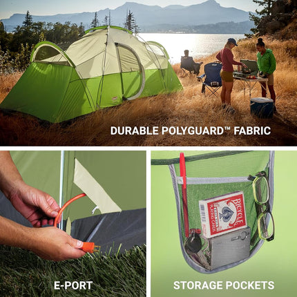 Coleman 8-Person Tent for Camping | Elite Montana Tent with Easy Setup,Green,16 x 7