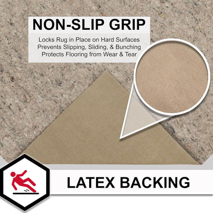 Mohawk Home 60.3 x 91 cm non-slip underlay mat 0.8 cm thick with double surface, felt and rubber grip, safe for all floors