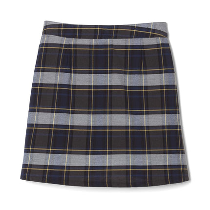 French Toast Big Girls' Pleated Scooter, Blue/Gold Plaid, 16
