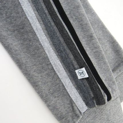 HonestBaby Velour Pullover Hoodie and Zip Front Sweatshirt and Jogger Sweatpants Set Baby, Toddler, Boys, Girls, Unisex, Heather Gray Skull Stripe, 24 Months, Heather Gray Skull Stripe, 24 Months