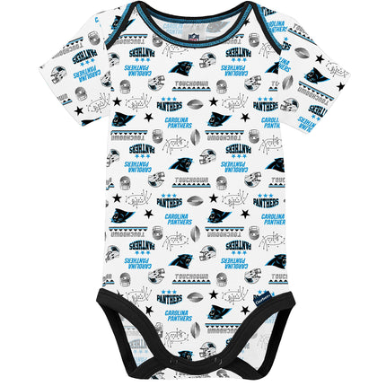 Gerber Unisex Baby Standard NFL 3 Pack Short Sleeve Onesie Bodysuit, Team Color, 0-3 Months