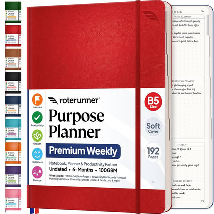 Purpose Planner Undated Monthly Weekly Daily Produ