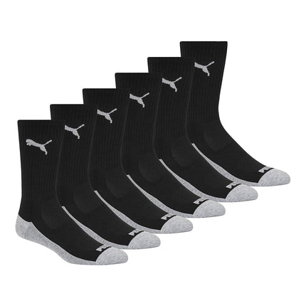 PUMA Men's 6 Pack Crew Socks